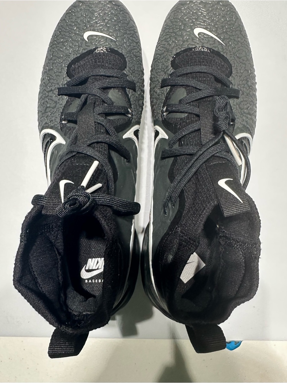 Nike Alpha Huarache NXT Metal Baseball Cleats Black Gray DJ6517-010 Men’s Size 9 - Picture 6 of 6
